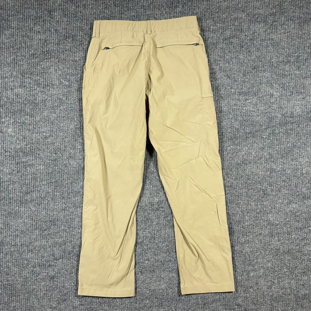 UB Tech Mens Cargo Pants Size 32x30 Beige Zip Pocket Stretch Outdoor Mid Rise - Picture 2 of 10